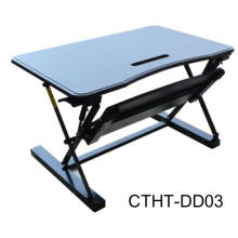 Gas spring small moving adjustable lifting desk mini stand up desk